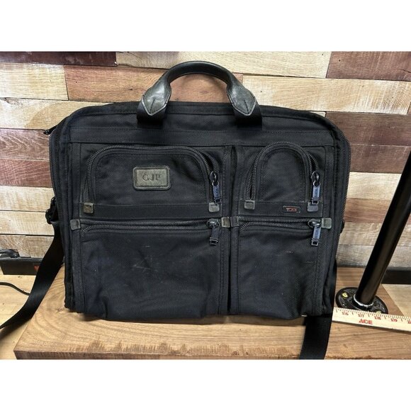 TUMI Alpha Expandable Ballistic Nylon Briefcase Messenger Laptop Bag 26114DH